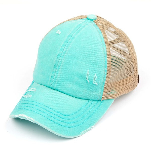 C.C Multi Level Crisscross Pony Cap