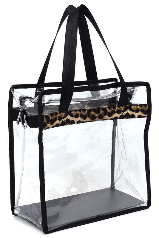 Fashion See Thru Transparent Tote Satchel