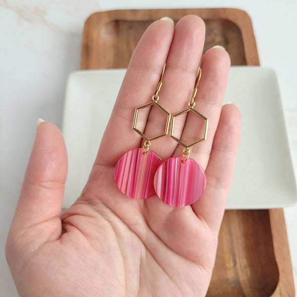 Layla Earrings - Rose Pink