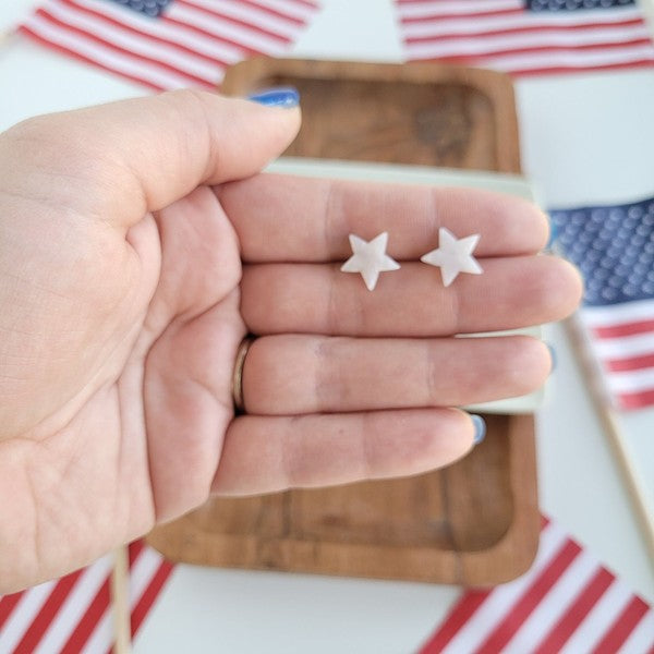 Star Studs - Pearly White