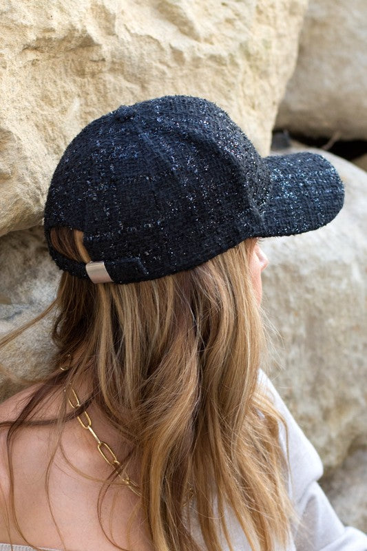 Tweed Sparkle Ball Cap