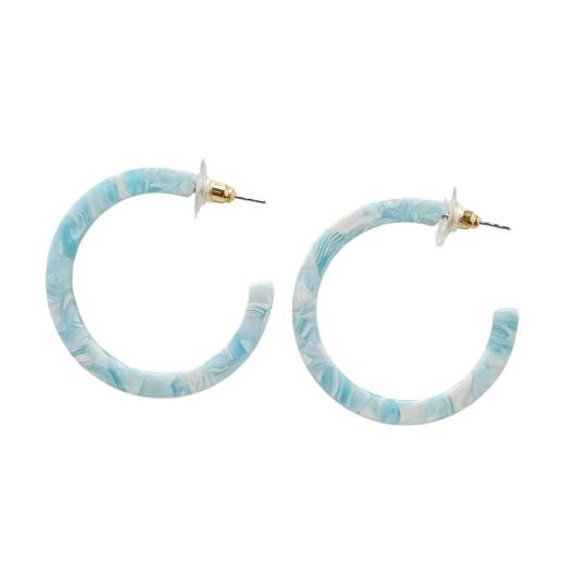 Camy Hoops - Aquamarine