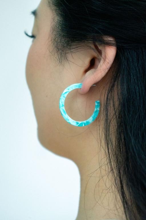 Camy Hoops - Aquamarine