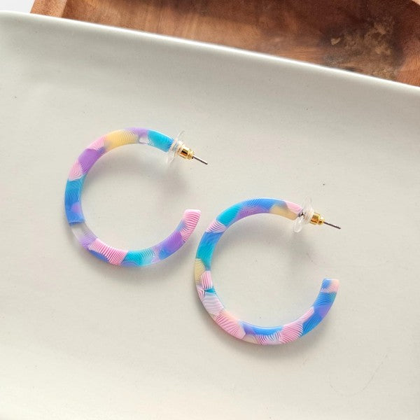 Camy Hoops - Watercolor