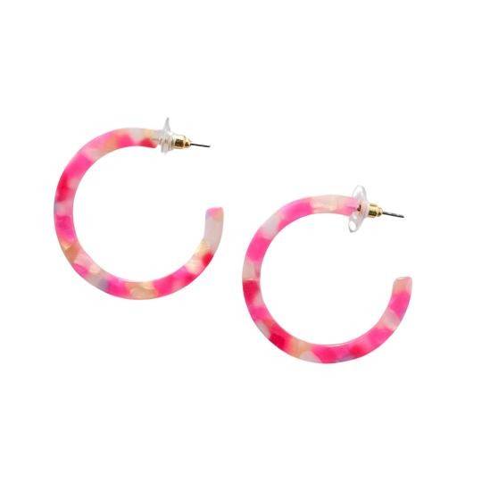 Camy Hoops - Tropical Pink