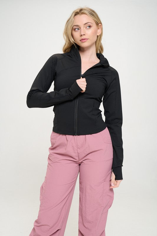 Workout Jacket Long Sleeve Zip-Up