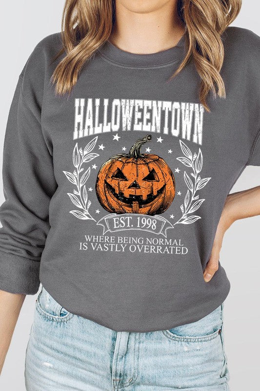 Halloweentown Pumpkin Graphic Fleece Sweatshirts