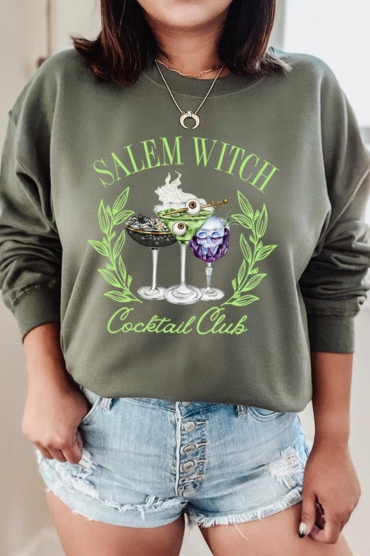 Salem Witchy Graphic Fleece Sweatshirts