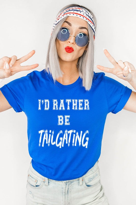 Game Day Rather Be Tailgating Graphic Tee