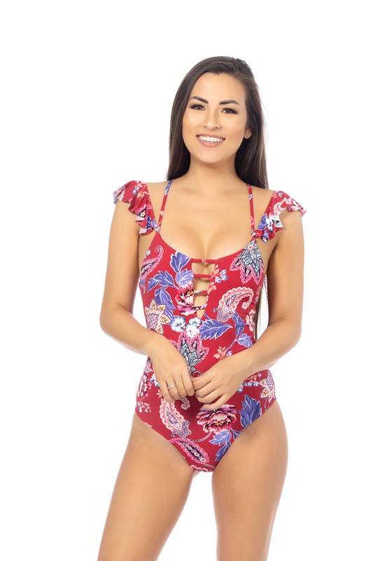 Red Paisley One Piece