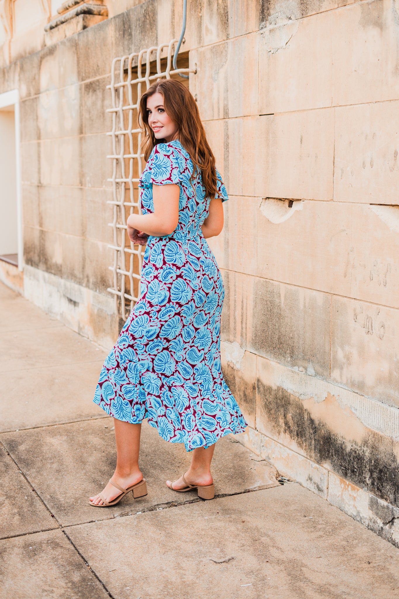 JCrew V-Neck Flutter Hem Dress