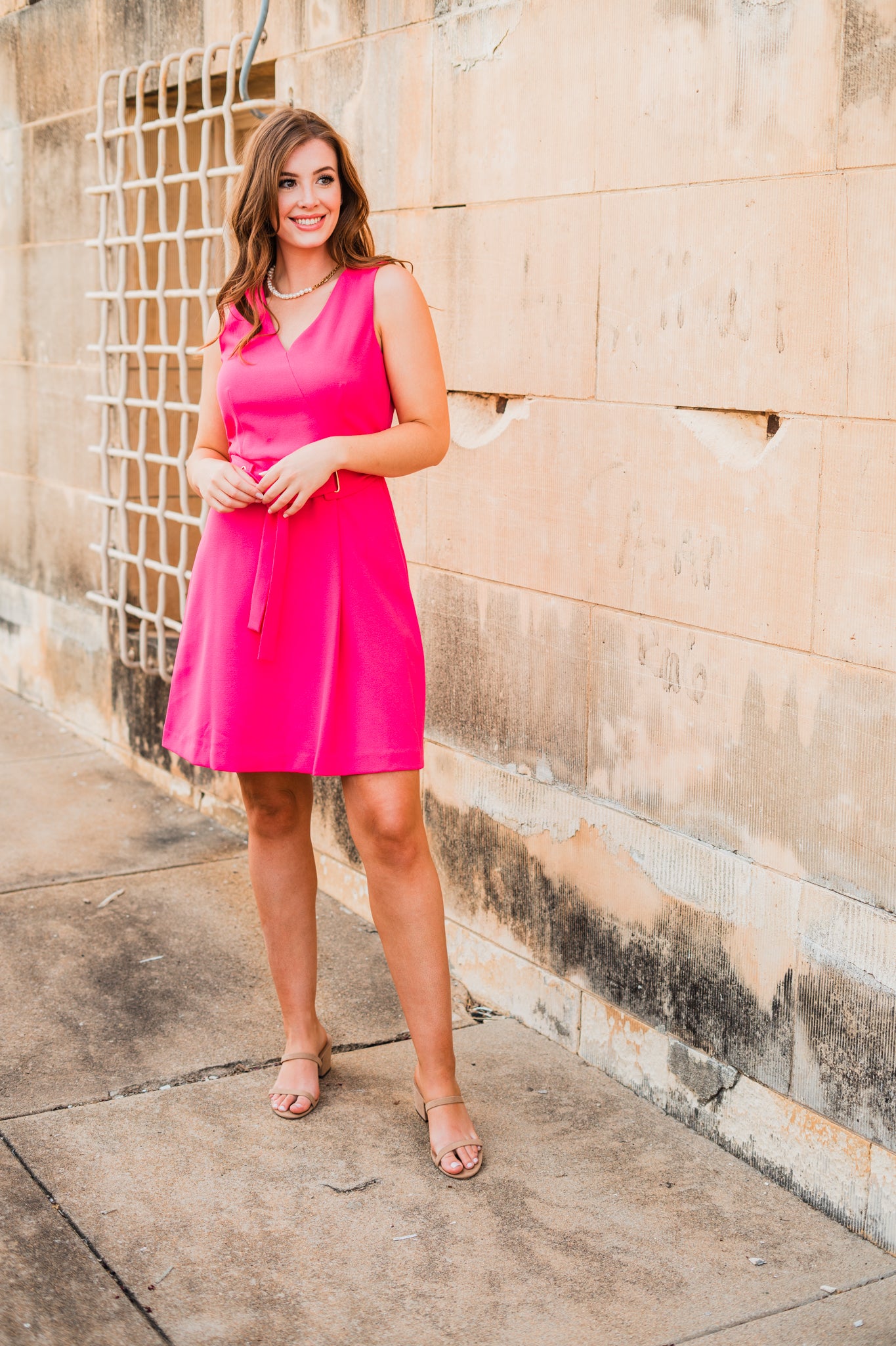 Nine West Belted Fit And Flare Dress