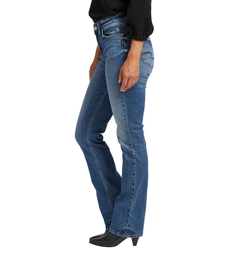 Silver Avery Curvy Fit High Rise Slim Bootcut