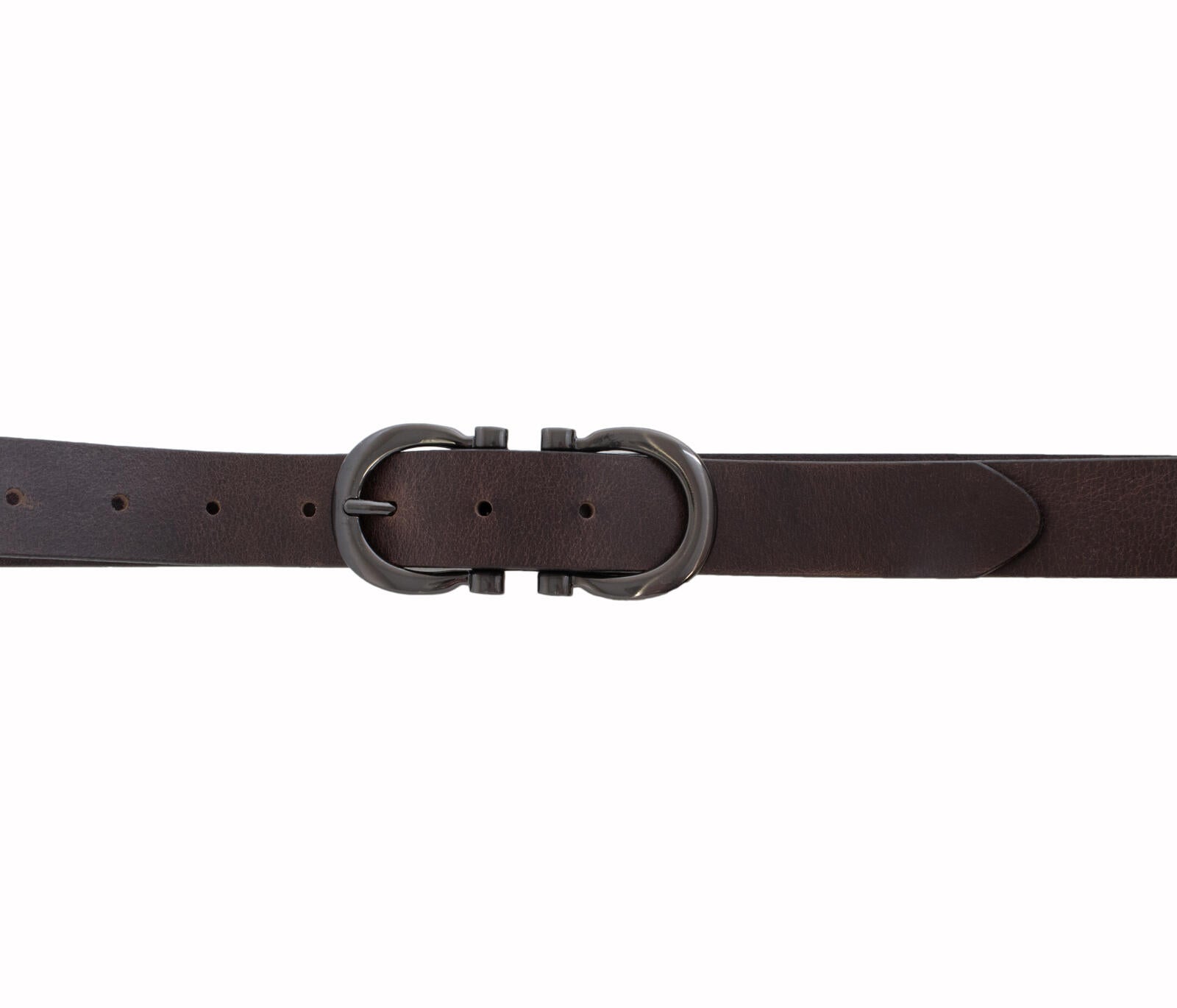 Silver Genuine Leather Belt