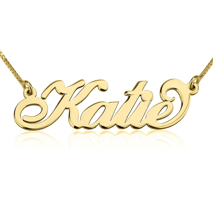 Carrie Name Necklace - Stirling Silver, 24k Gold or Rose Gold The Hott Mess Express - Caboose