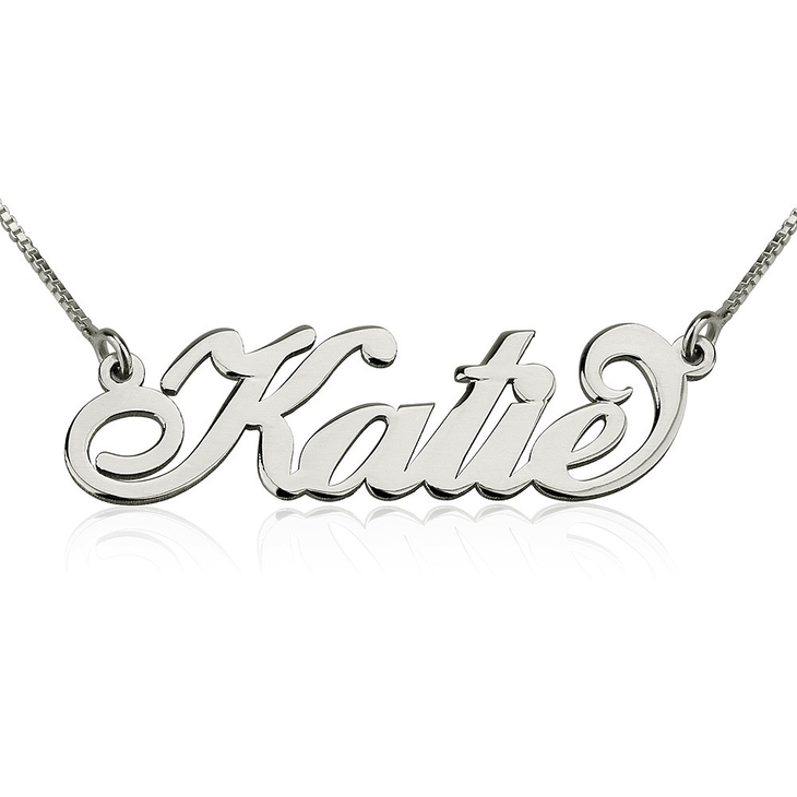 Carrie Name Necklace - Stirling Silver, 24k Gold or Rose Gold The Hott Mess Express - Caboose