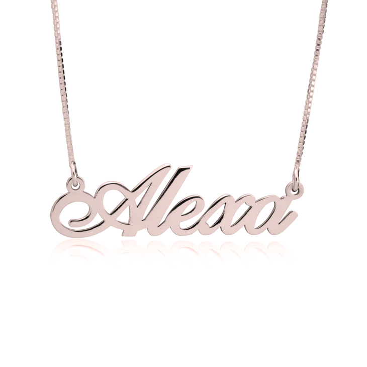 Classic Name Necklace - Stirling Silver, 24k Gold or Rose Gold The Hott Mess Express - Caboose