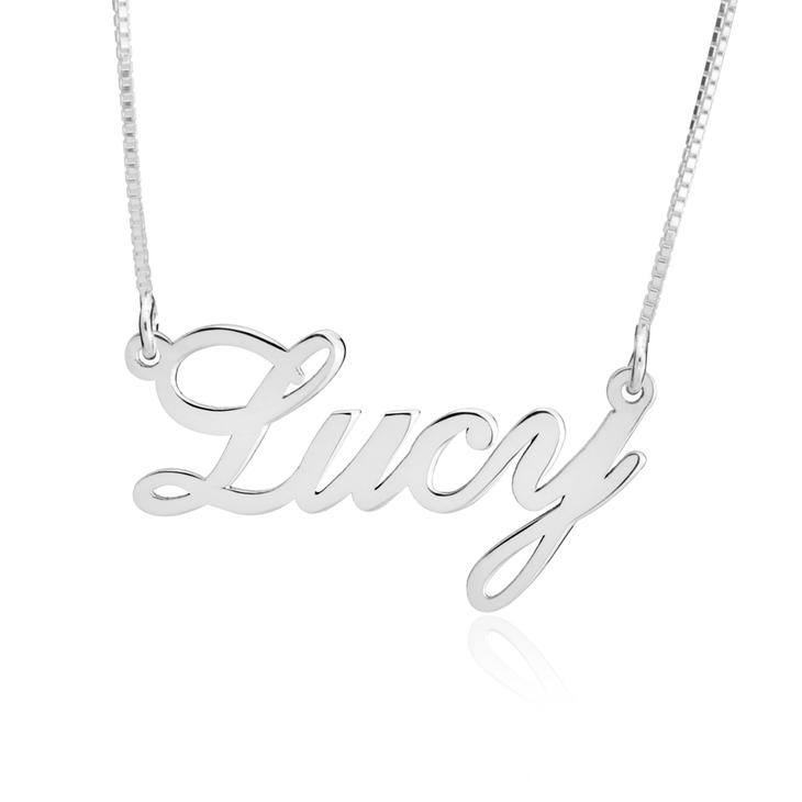 Classic Name Necklace - Stirling Silver, 24k Gold or Rose Gold The Hott Mess Express - Caboose