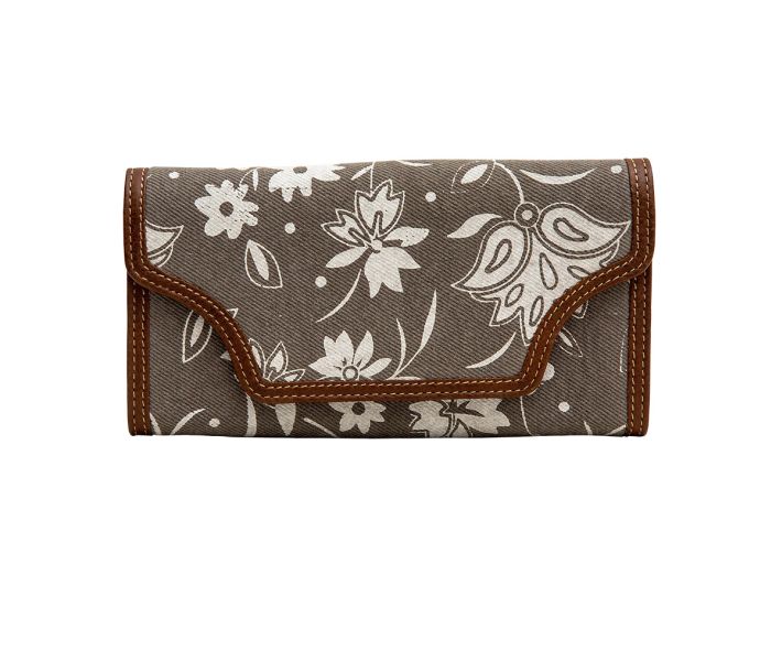 Cotton And Leather Wallet