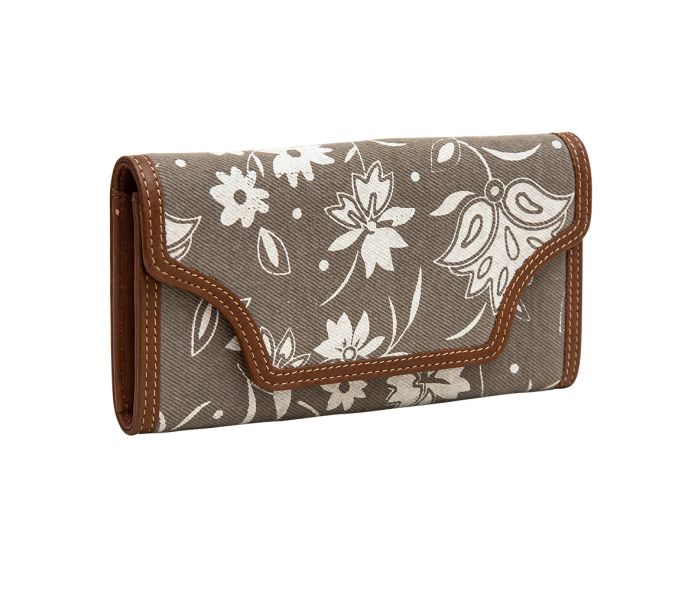 Cotton And Leather Wallet