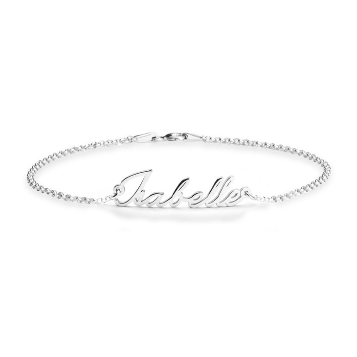 Dainty Name Bracelet  - Stirling Silver, 24k Gold or Rose Gold The Hott Mess Express - Caboose