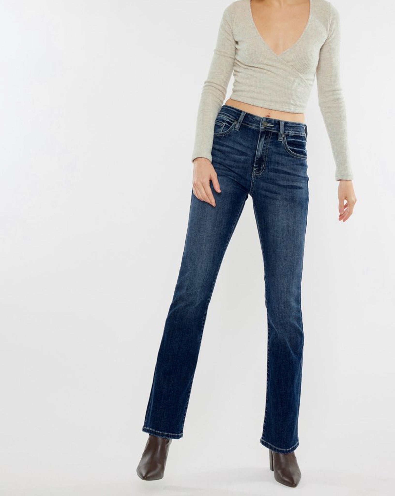 Kan Can High Rise Skinny Bootcut