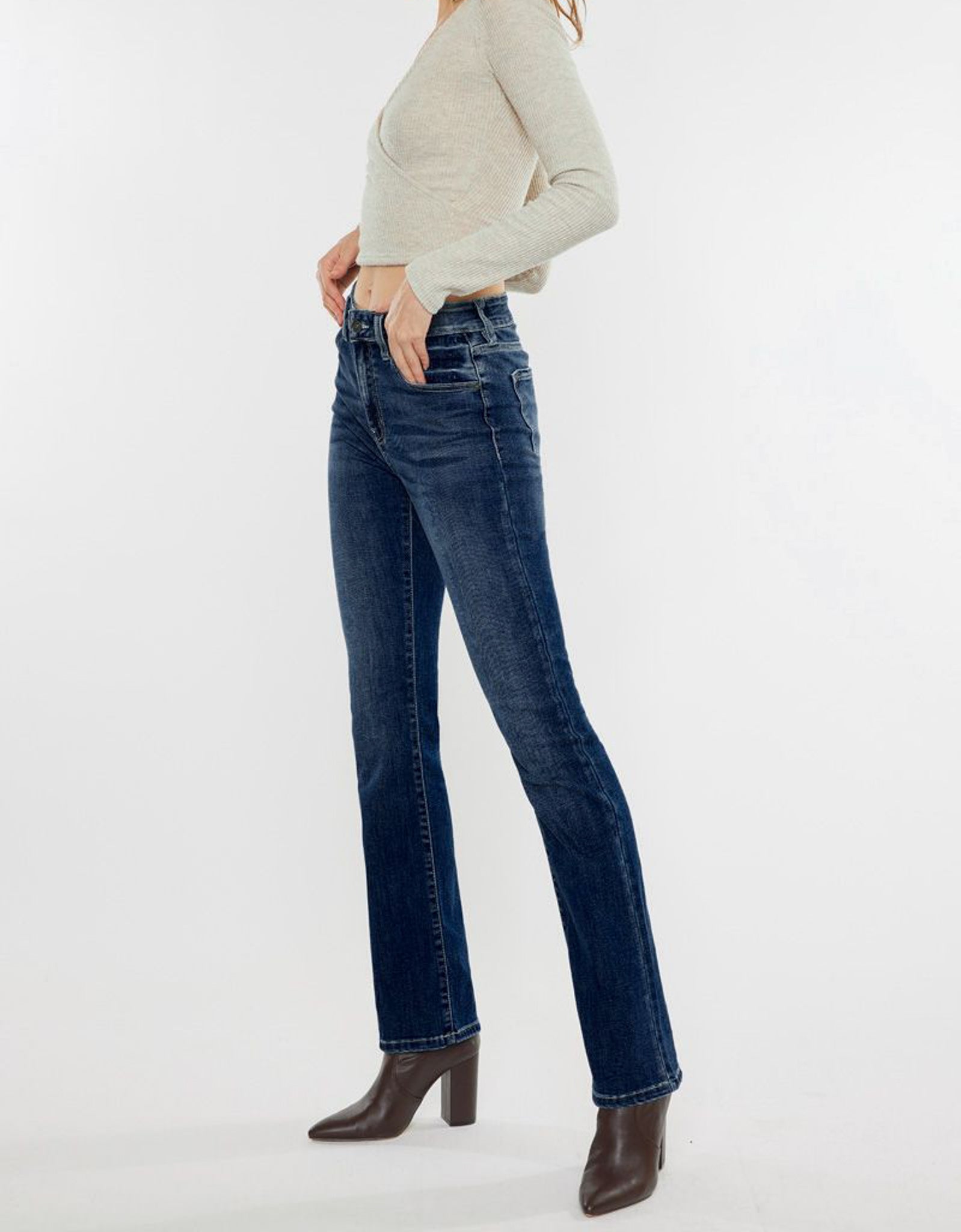 Kan Can High Rise Skinny Bootcut