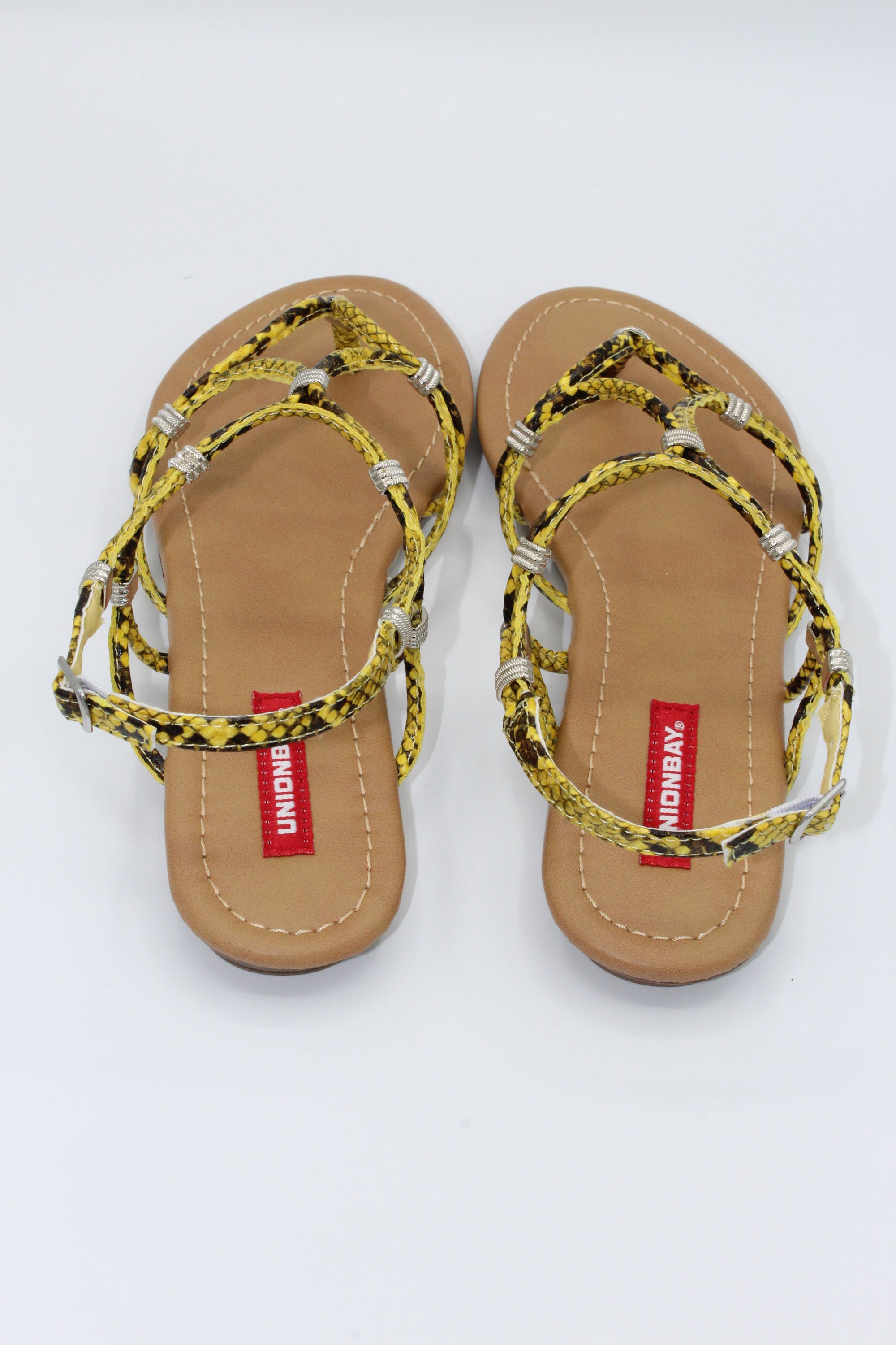 Yellow Snake Skin Sandals