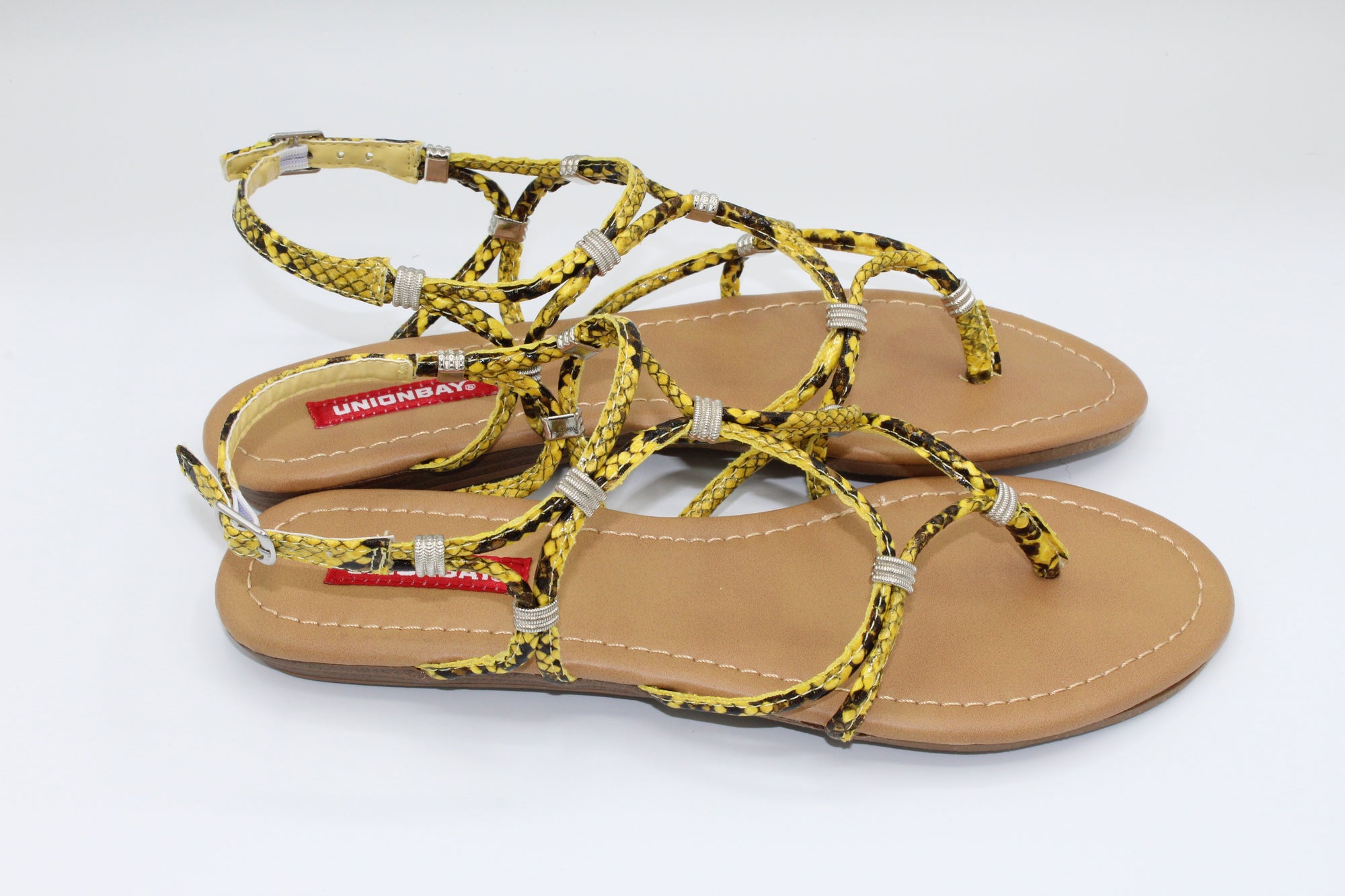 Yellow Snake Skin Sandals