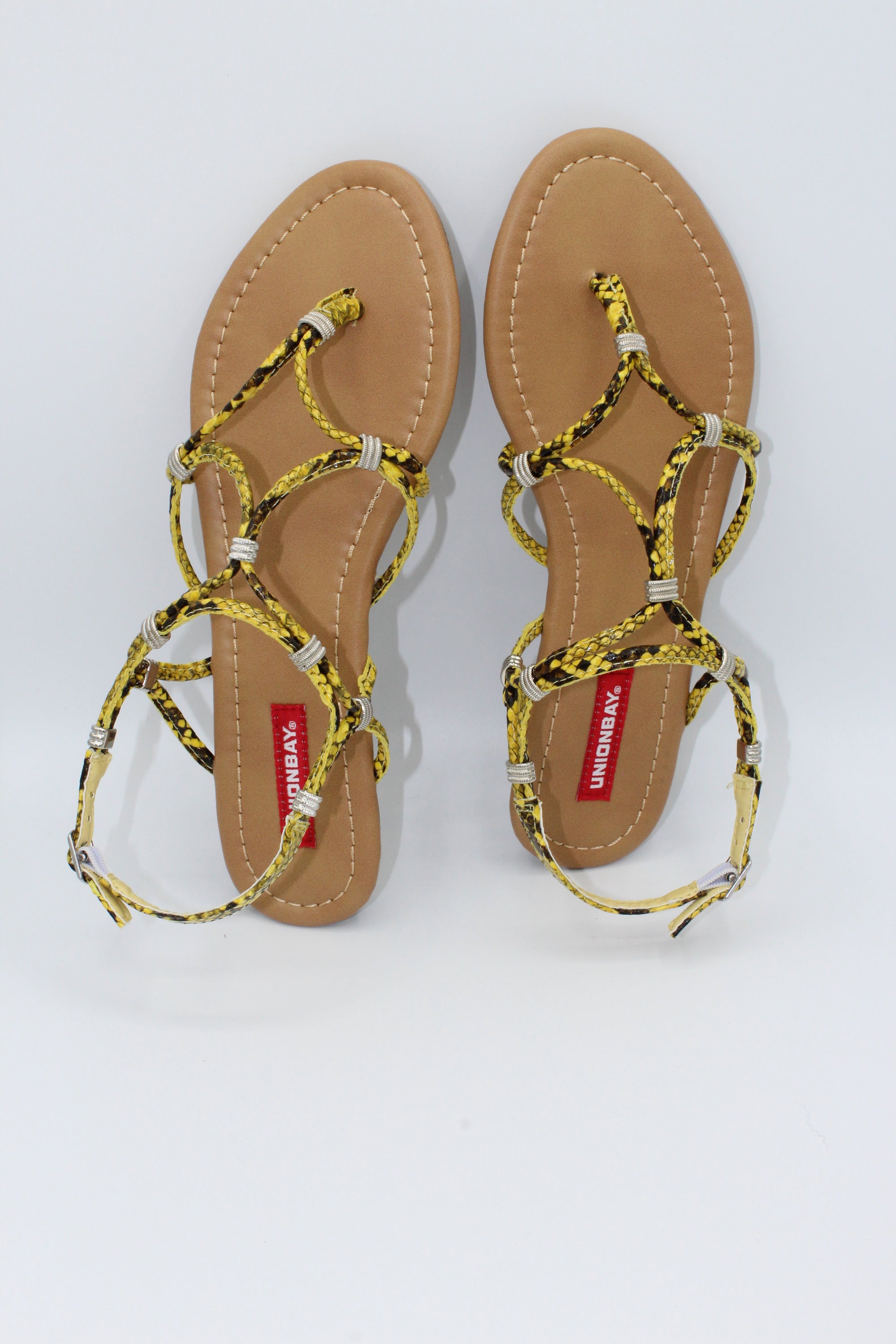 Yellow Snake Skin Sandals