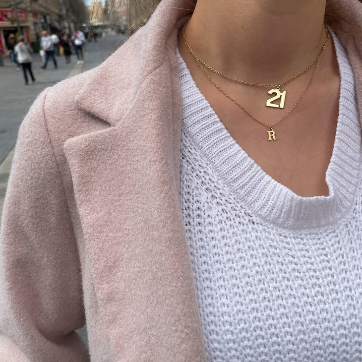 Number Necklace - Stirling Silver, 24k Gold or Rose Gold The Hott Mess Express - Caboose