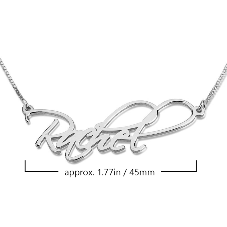 Script Name Necklace - Stirling Silver, 24k Gold or Rose Gold The Hott Mess Express - Caboose