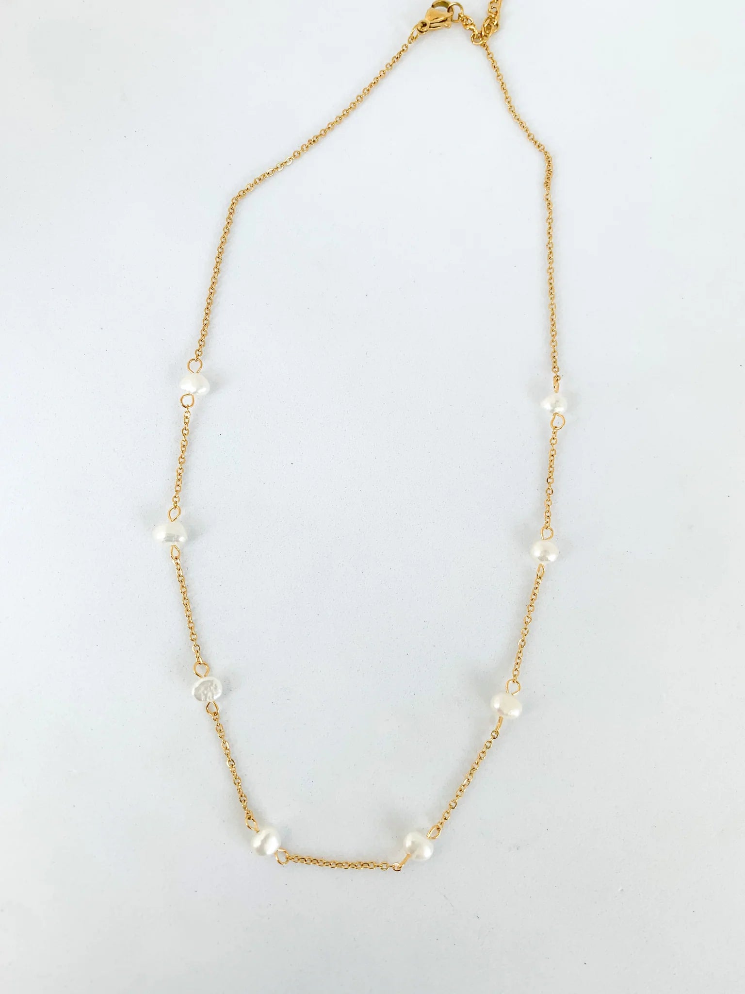 Station Pearl Necklace