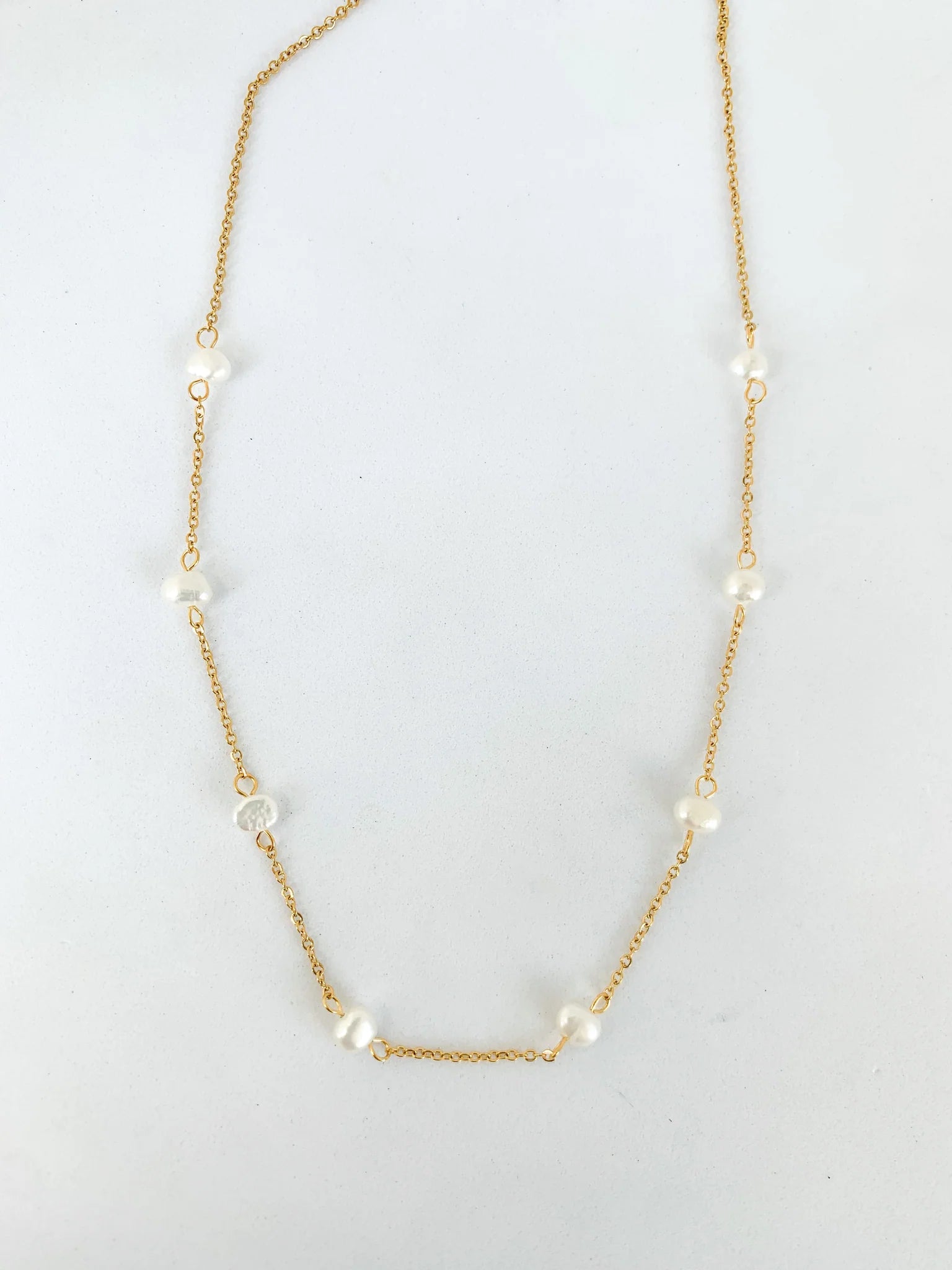 Station Pearl Necklace