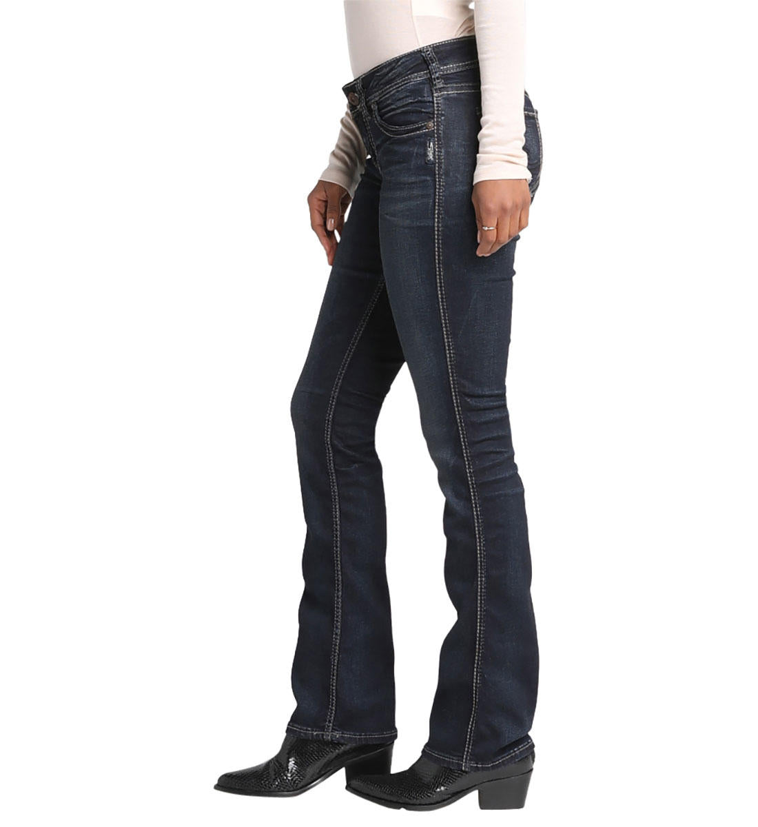 Silver Suki Curvy Fit Mid Rise Slim Bootcut